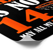 ハッピー14誕生日14歳バスケットボール14th Bi ポスター (角)