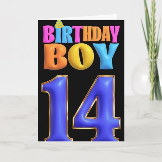 ハッピー14誕生日 カード (正面)