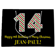 ハッピー14誕生日&メリークリスマス，名前をカスタムする