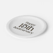 ハッピー15周年記念紙プレート ペーパープレート (アングル)