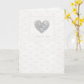 ハッピー15周年 結晶ハート カード (黄色い花)