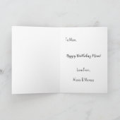 ハッピー15誕生日ピンクグリッター ガーリー カード (内部)