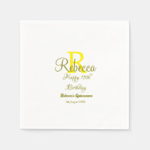 ハッピー15誕生日黄色の追加の名前monogram moder