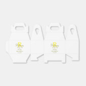 ハッピー15誕生日黄色の追加の名前monogram moder フェイバーボックス (折り畳みなし)