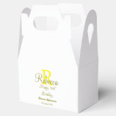 ハッピー15誕生日黄色の追加の名前monogram moder フェイバーボックス (オープン)