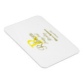 ハッピー15誕生日黄色の追加の名前monogram moder マグネット (右側)