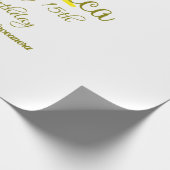 ハッピー15誕生日黄色の追加の名前monogram moder ラッピングペーパー (角)