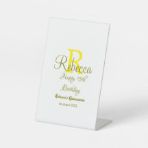 ハッピー15誕生日黄色の追加の名前monogram moder