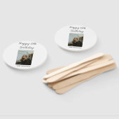 ハッピー15th誕生日を追加する名前フォト文字 モダン ハンドファン (組立なし)