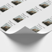 ハッピー15th誕生日を追加する名前フォト文字 モダン ラッピングペーパー (角)