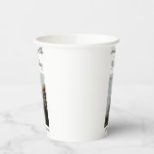 ハッピー15th誕生日を追加する名前フォト文字 モダン 紙コップ (左)