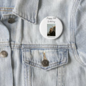 ハッピー15th誕生日を追加する名前フォト文字 モダン 缶バッジ (インサイチュ)