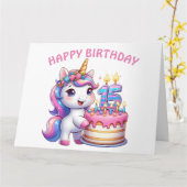 ハッピー15th誕生日カード カード (黄色い花)