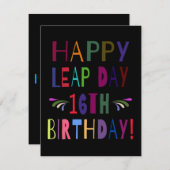 ハッピー16誕生日オンリープデイ | 2月29日 シーズンカード (正面/裏面)