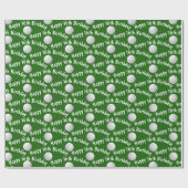 ハッピー16誕生日ゴルフボール ラッピングペーパー (フラット)