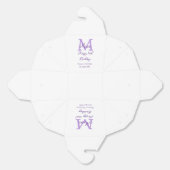 ハッピー16誕生日パープル追加の名前monogram moder フェイバーボックス (見開き)