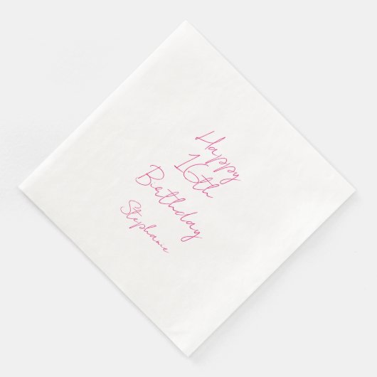 ハッピー16誕生日ピンクホワイト16 2024 (コーナー)