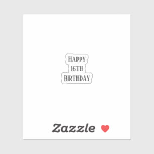 ハッピー16誕生日16カスタム歳2024 シール