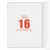 ハッピー16誕生日16番フォトコラージカード (内側(左))