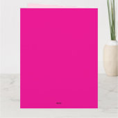 ハッピー16誕生日16金ゴールドホットピンクかわいい カード (裏面)