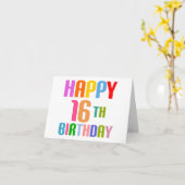 ハッピー16誕生日 カード (黄色い花)