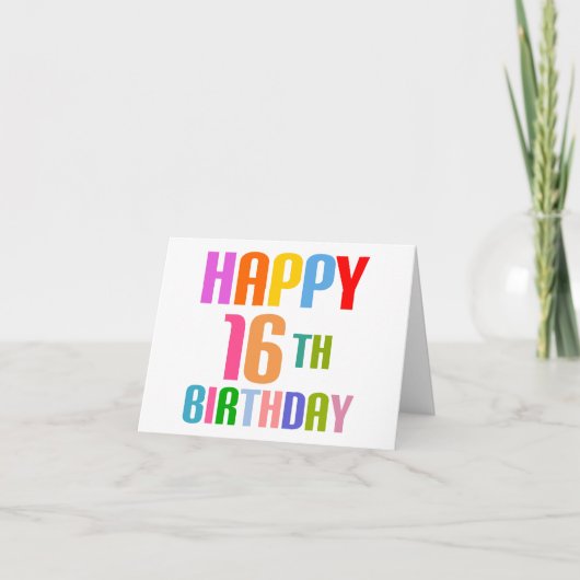 ハッピー16誕生日 カード (正面)