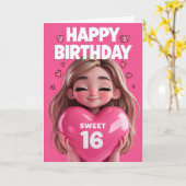 ハッピー16誕生日 カード (黄色い花)