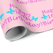 ハッピー16誕生日 ラッピングペーパー (ロールコーナー)