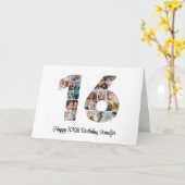 ハッピー16誕生日Number 16カスタムフォトコラージュ カード (黄色い花)
