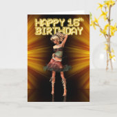 ハッピー16th誕生日デヴァオンステージ カード (黄色い花)