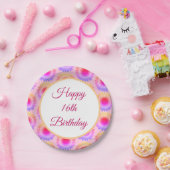 ハッピー16th誕生日紙プレート ペーパープレート (パーティー)