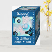 ハッピー16th誕生日- 16ジリオンハグ&キス カード (黄色い花)