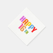 ハッピー16th スタンダードカクテルナプキン (角)