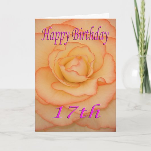 ハッピー17誕生日花 カード (正面)