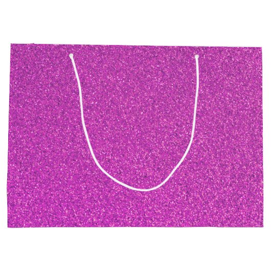 ハッピー17誕生日金ゴールドクラウンピンクグリッターカスタム ラージペーパーバッグ (裏面)