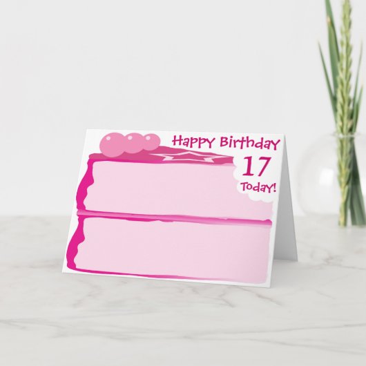 ハッピー17誕生日 カード (正面)
