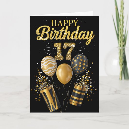 ハッピー17誕生日 カード (正面)