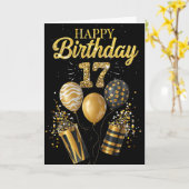 ハッピー17誕生日 カード (黄色い花)