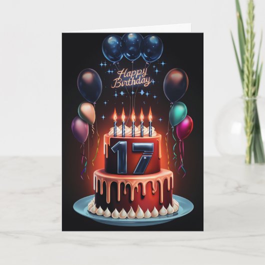 ハッピー17th誕生日カード カード (正面)