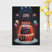 ハッピー17th誕生日カード カード (黄色い花)