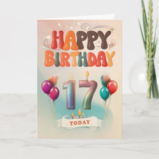 ハッピー17th誕生日カード カード (正面)