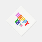 ハッピー18日 スタンダードカクテルナプキン (角)
