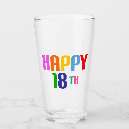 ハッピー18日 タンブラーグラス (正面)