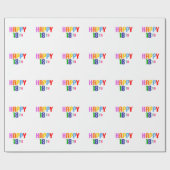 ハッピー18日 ラッピングペーパー (フラット)