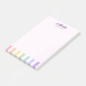 ハッピー18誕生日インレインボーストライプズ ポストイット (アングル)