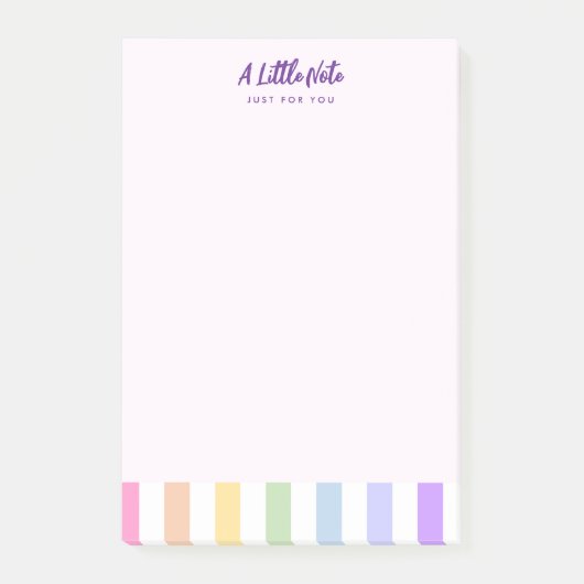 ハッピー18誕生日インレインボーストライプズ ポストイット (正面)