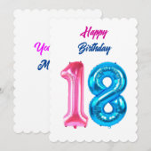 ハッピー18誕生日カード シーズンカード (正面/裏面)