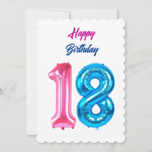 ハッピー18誕生日カード シーズンカード (正面)