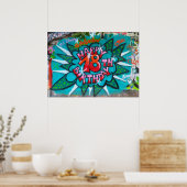 ハッピー18誕生日グラフィティ ポスター (キッチン)