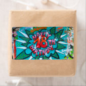 ハッピー18誕生日グラフィティ ラベル (インサイチュ)